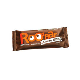 Roobar 100% raw bio gyümölcsszelet kakaóbab-mandula 30 g