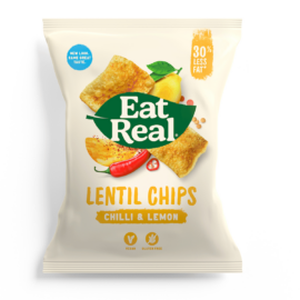 Eat Real lencse chips chili és citrom ízesítésű 40 g
