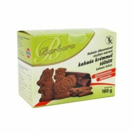 Barbara gluténmentes kakaós keksz kakaós tölt. étbevonatos 150 g