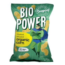 Biopont bio power extrudált bio kukorica sótlan gluténmentes 70 g
