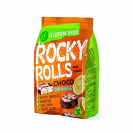 Rocky Rolls narancs ízű puffasztott rizs korong csoki bevona 70 g