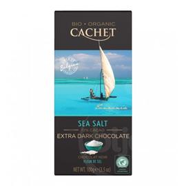 Cachet bio táblás étcsokoládé sós 72% 100 g