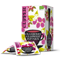 Cupper bio cranberry&raspberry tőzegáfonya-málna tea 20 db 50 g