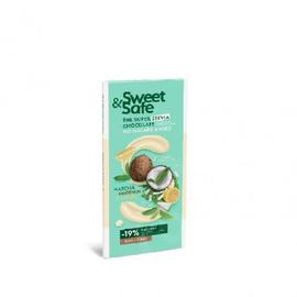 Sweet&safe fehér tejcsoki stevia-matcha-kókusz-citrom 90 g
