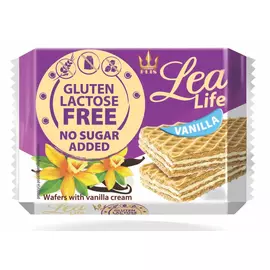 Lea life vaníliás ostyaszelet hozzáadott cukor-, glutén-, laktóz nélkül 95 g