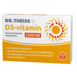 Dr.Theiss d3-vitamin étrend-kiegészítő filmtabletta 2000ne 60 db