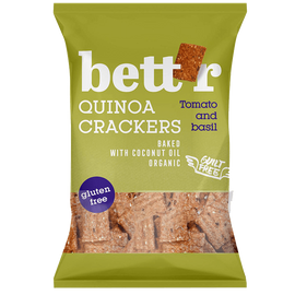 Bettr bio vegán gluténmentes quinoa kréker bazsalikom&paradicsom 100 g