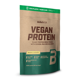 Biotech vegan protein banán ízű fehérje italpor 500 g