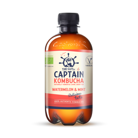 Captain bio kombucha ital görögdinnye-menta ízű 400 ml