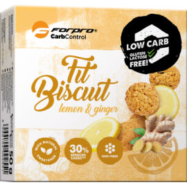 Forpro fit biscuit citromos-gyömbéres keksz édesítőszerrel 50 g