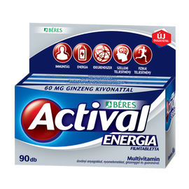 Béres actival energia ginzeng+gurana filmtabletta 90 db