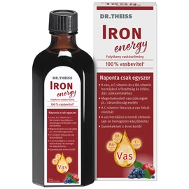 Dr.Theiss iron energy folyékony étrend-kiegészítő vassal és vitaminokkal, édesítőszerrel 250 ml