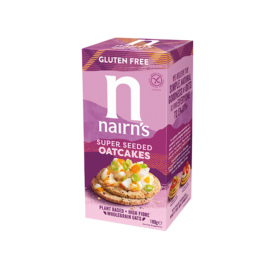 Nairns gluténmentes vegán teljeskiőrlésű 77% zabsütemény sokmagvas 180 g