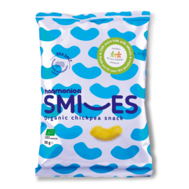 Harmonica bio smiles csicseriborsó snack tengeri sóval 50 g