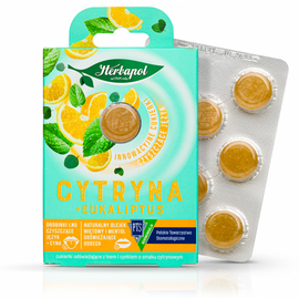 Herbapol citrom és eukaliptusz ízű frissítő cukorka 20 g