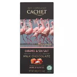 Cachet bio táblás tejcsokoládé sós karamellás 100 g