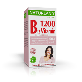 Naturland b12-vitamin 1200 µg étrend-kiegészítő tabletta 100 db