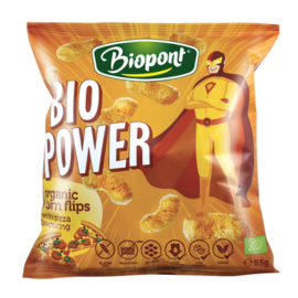 Biopont bio power extrudált kukorica pizza ízesítéssel 55 g