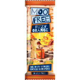 Moo free mini moos tejmentes csokoládé szelet narancsos robbanó cukorral vegán 20 g
