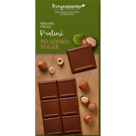 Benjamissimio bio vegán csokoládé mogyorós pralinéval hozzáadott cukor nélkül 70 g