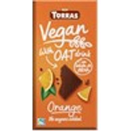 Torras vegán csokoládé édesítőszerrel, zabkivonattal és mogyoró  és naranccsal 100 g