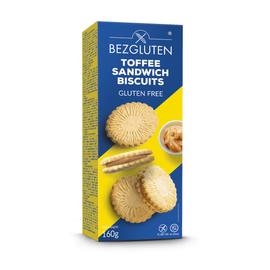 Bezgluten gluténmentes szendvics keksz karamellás töltelékkel 160 g
