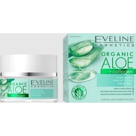 Eveline organic aloe+collagen hidratáló és nyugtató éjszakai és nappali arcgél 50 ml