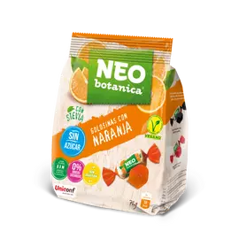 Neo Botanica stevia zselécukorka cukormentes, gluténmentes narancs ízű 72 g