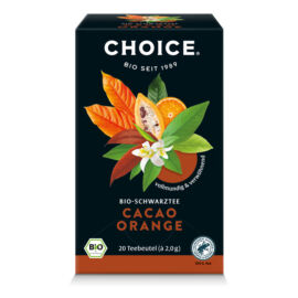 Choice bio fekete tea kakaó-narancs 40 g