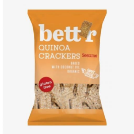 Bettr bio vegán gluténmentes quinoa kréker szezámmag 100 g