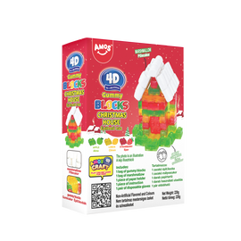 Amos Sweets 4d építhető házikó pillecukor tetővel vegyes gyümölcsízű gumicukor 220 g