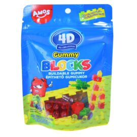 Amos Sweets 4d építhető fun and play gummy blocks vegyes gyümölcsízű gumicukor 100 g