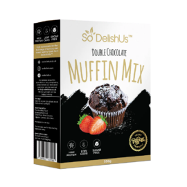 SoDelishUs szénhidrátcsökkentett dupla csokis muffin mix 550 g