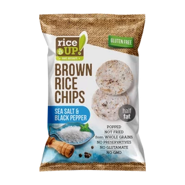 Rice Up barna rizs chips sós és borsos ízű 60 g