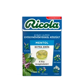 Ricola cukorka extra erős mentol 40 g