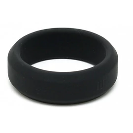 Silicone Cockring – puha, 18 mm-es férfi gyűrű, fekete
