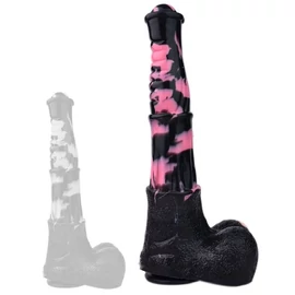 Dildo Horse Tinulf – prémium fekete-pink dildó 28 cm hosszú