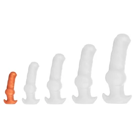 Plug Dogsit XS – kis méretű prémium anális kiegészítő, narancs