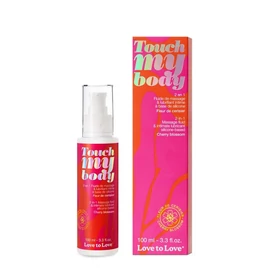 Touch My Body masszázsolaj és síkosító cseresznyevirág 100 ml