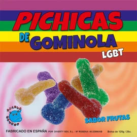 PRIDE – cukros, gumis pénisz formájú gyümölcsök
