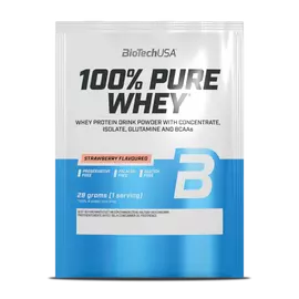 100% Pure Whey tejsavó fehérjepor - eper - 28g - BioTech USA