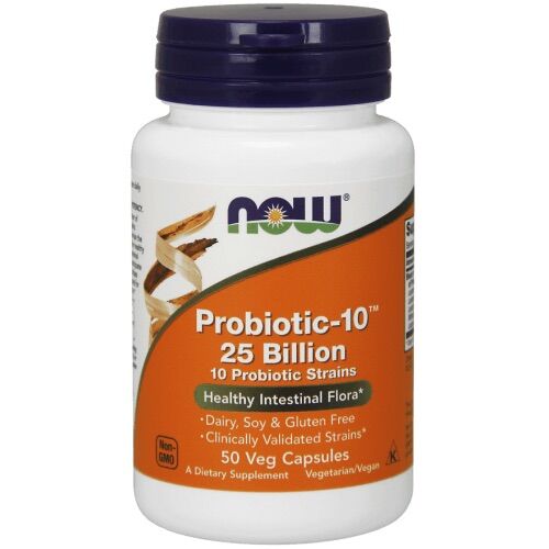 NOW Probiotikum 25 Mill, 50 db - Probiotic-10™ 25 Billion - 50 Veg Kapszula