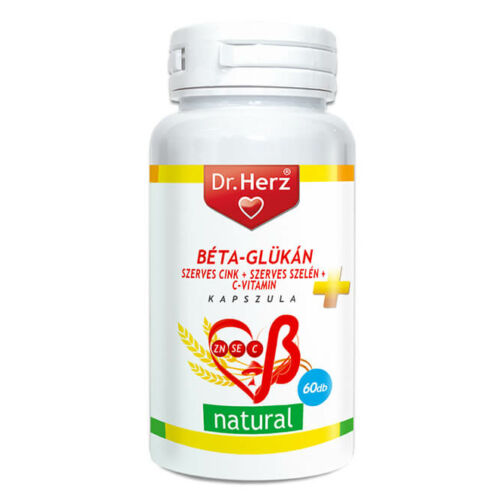 Dr. Herz Béta-Glükán+Szerves Zn+Se+C-vitamin 60 db kapszula