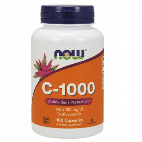 NOW C-vitamin 1000 mg. bioflavonoiddal és rutinnal 100 kapszula