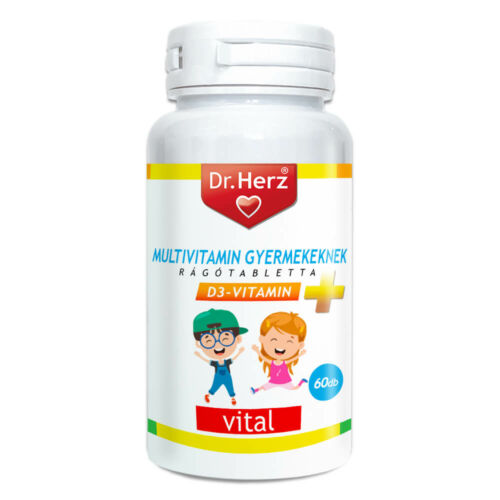 Dr. Herz Multivitamin Gyerekeknek+D3-vitaminnal 60 db tabletta