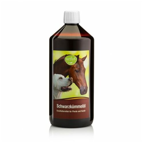 Sanct Bernhard Tierlieb 100%-os tisztaságú Feketeköménymag olaj lovaknak és kutyáknak-1000 ml