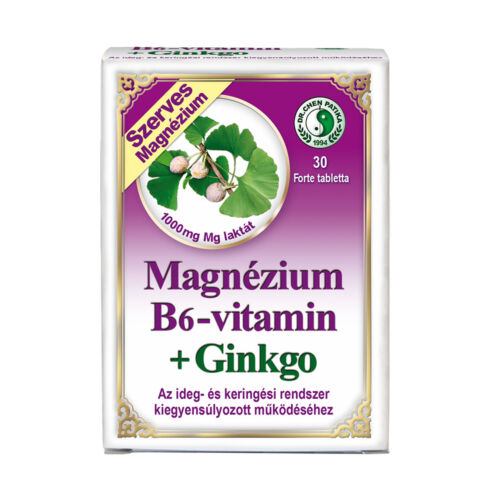 Dr.chen magnézium b6-vitamin+ginkgo forte tabletta 30 db