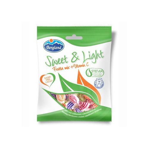 Sweet&light frutta mix+vitamin c cukormentes cukorka 60 g