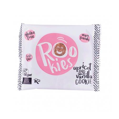 Rookies bio vegán zabos gyümölcskeksz sárgabarack-vanília 40 g