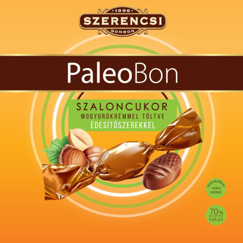 Paleobon szaloncukor mogyorókrémmel töltött étcsokoládé 250 g